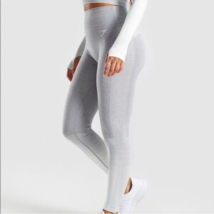 Gymshark | Sea Foam Green / Light Grey Marl Amplify Seamless Legging